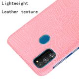 Kožený kryt na Samsung Galaxy M21 - Ružová
