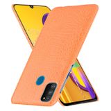 Kožený kryt na Samsung Galaxy M21 - Oranžová