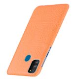 Kožený kryt na Samsung Galaxy M21 - Oranžová