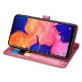 Peňaženkové kožené puzdro na Samsung Galaxy A10 - Ružový