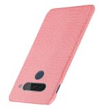 Kožený kryt CROCODILE na LG G8S - Ružová