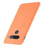 Kožený kryt CROCODILE na LG G8S - Oranžová