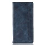 Peňaženkové kožené puzdro na iPhone SE (2020) - Modrý