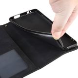 Peňaženkové kožené puzdro na iPhone SE (2020) - Čierny
