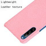 Kožený kryt na Sony Xperia L4 -Crocodile pink