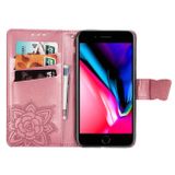 Peňaženkové kožené puzdro na iPhone SE (2020) - Ružový