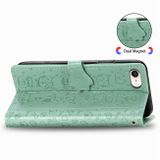 Peňaženkové kožené puzdro na iPhone SE (2020) - Zelený