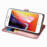 Peňaženkové kožené puzdro na iPhone SE (2020) - Ružovozlatý
