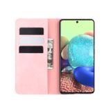 Peňaženkové kožené puzdro BUSINESS na Samsung Galaxy A71 5G - Ružová