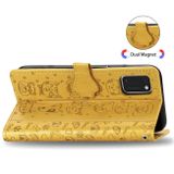 Peňaženkové kožené puzdro na Samsung Galaxy A41-Žltý