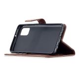 Peňaženkové kožené puzdro na Samsung Galaxy A41-Hnedý