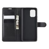Peňaženkové kožené puzdro na Xiaomi Mi 10 Lite - black