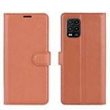 Peňaženkové kožené puzdro na Xiaomi Mi 10 Lite - brown