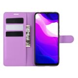 Peňaženkové kožené puzdro na Xiaomi Mi 10 Lite -purple