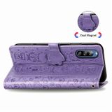 Peňaženkové kožené puzdro na Sony Xperia L4 - Cat and Dog Purple