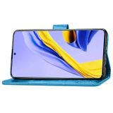 Peňaženkové kožené puzdro CLASP na Samsung Galaxy A51 5G - Modrá