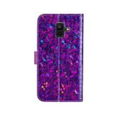 Peňaženkové Glitter puzdro na Samsung Galaxy A5 (2018) - Fialový