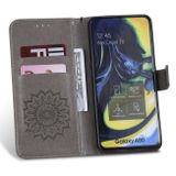 Peňaženkové kožené puzdro na Samsung Galaxy A80 - Šedý