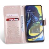 Peňaženkové kožené puzdro na Samsung Galaxy A80 - Ružovozlatý