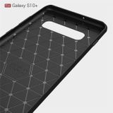 Gumený kryt Carbon na Samsung Galaxy S10 Plus - Čierna