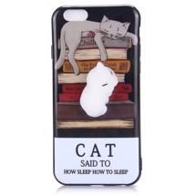 3D kryt na iPhone 6 Plus/ 6S Plus Cat and Books