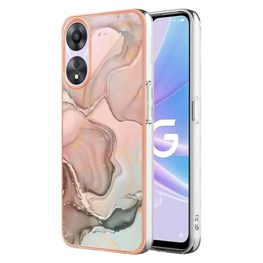 Akrylový kryt Marble na Oppo A58 5G - Rose Gold 015