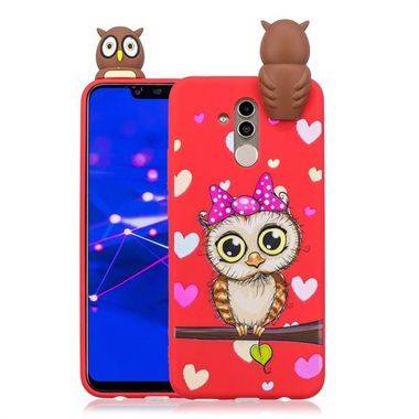 Gumený 3D kryt na Huawei Mate 20 Lite - Red Owl