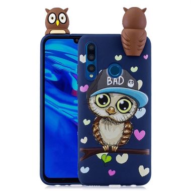 Gumený 3D kryt na Huawei Y7 (2019) - Blue Owl