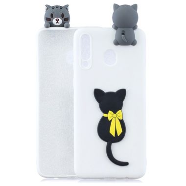 Gumený 3D kryt na Samsung Galaxy A30 -Little Black Cat