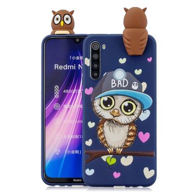 Gumený 3D kryt na Xiaomi Redmi Note 8T - Blue Owl