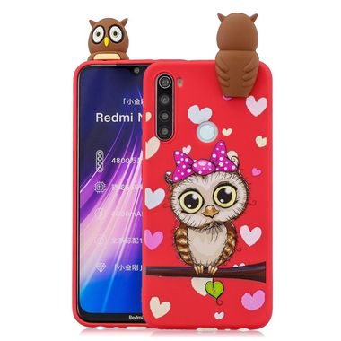 Gumený 3D kryt na Xiaomi Redmi Note 8T - Red Owl