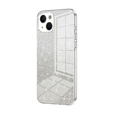 Gumený Glitter kryt Gradient na iPhone 13 - Transparent