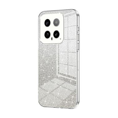 Gumený Glitter kryt Gradient na Xiaomi 14 - Priehľadná