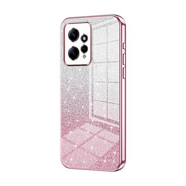Gumený Glitter kryt Gradient na Xiaomi Redmi Note 12 4G - Ružová