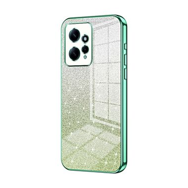 Gumený Glitter kryt Gradient na Xiaomi Redmi Note 12 4G - Zelená