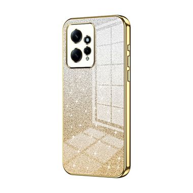 Gumený Glitter kryt Gradient na Xiaomi Redmi Note 12 4G - Zlatá