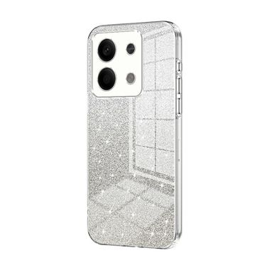 Gumený Glitter kryt Gradient na Xiaomi Redmi Note 13 - Priehľadná
