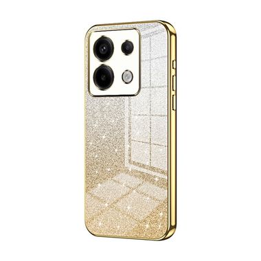 Gumený Glitter kryt Gradient na Xiaomi Redmi Note 13 Pro - Zlatá