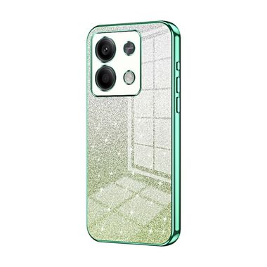Gumený Glitter kryt Gradient na Xiaomi Redmi Note 13 - Zelená