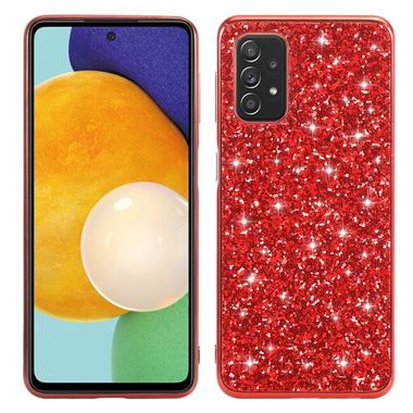 Gumený Glitter kryt na Samsung Galaxy A13 - Červená