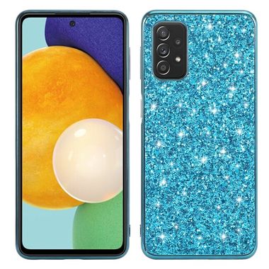 Gumený Glitter kryt na Samsung Galaxy A13 - Modrá