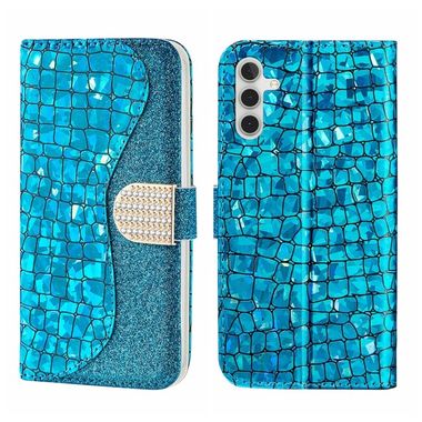 Gumený Glitter kryt na Samsung Galaxy A14 4G/5G - Modrá