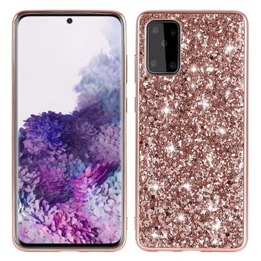 Gumený Glitter kryt na Samsung Galaxy A53 5G - Ružovozlatá