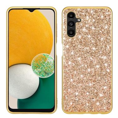 Gumený Glitter kryt na Samsung Galaxy S23 FE - Zlatá