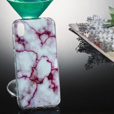Gumený IMD Workmanship na Huawei Y5 (2019) -Red Marble