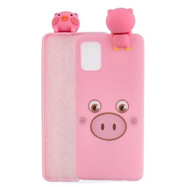 Gumený kryt 3D na Samsung Galaxy A51 - Pink Pig