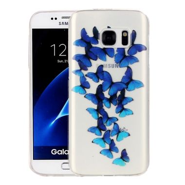 Gumený kryt Blue Butterflies na Samsung Galaxy S7