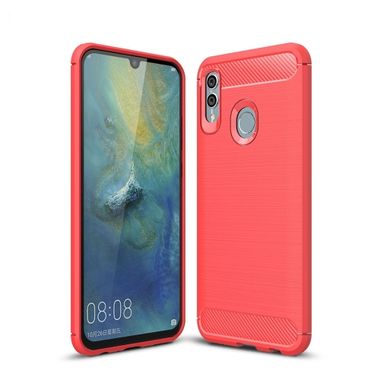 Gumený kryt Brushed na Huawei P Smart (2019) / Honor 10 Lite- červená