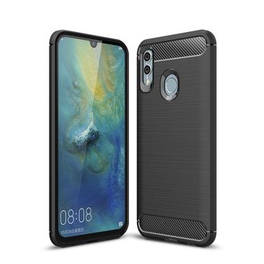 Gumený kryt Brushed na Huawei P Smart (2019) / Honor 10 Lite- čierna