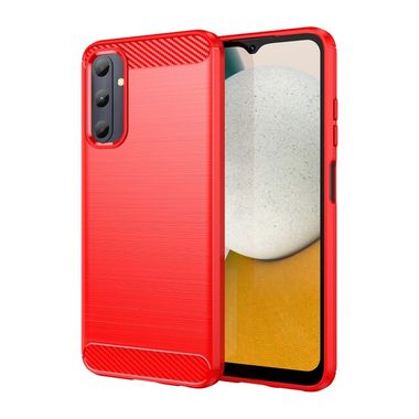 Gumený kryt Brushed Texture na Samsung Galaxy A05s - Červená
